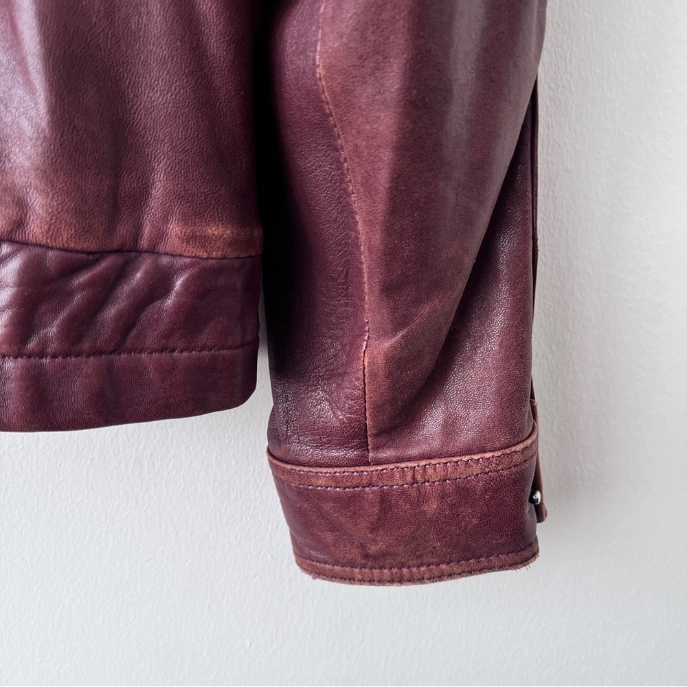 Vintage Members Only By Europe Craft Brown Leather Men’s Bomber Jacket Size 44 L - Picture 12 of 16